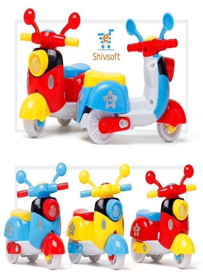Shivsoft Unbreakable Cute Bright Color Push and Go Toy Scooter for Kids (Multicolour)(8.5 x 6 x 5.cm) - Image 3